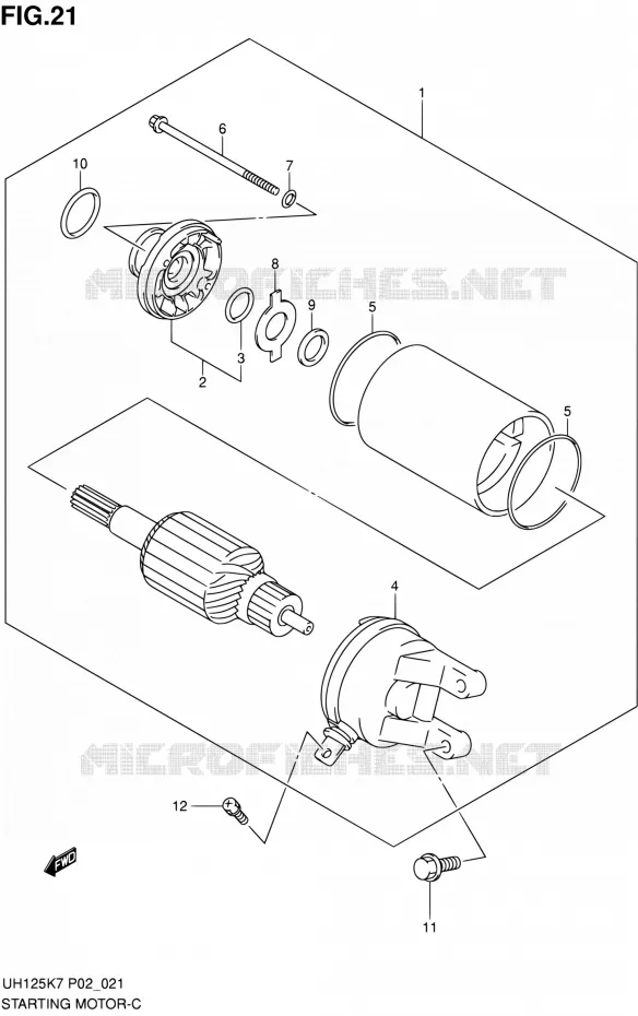 STARTMOTOR Suzuki SCOOTER 125 BURGMAN 2009  UH125K9(E19)