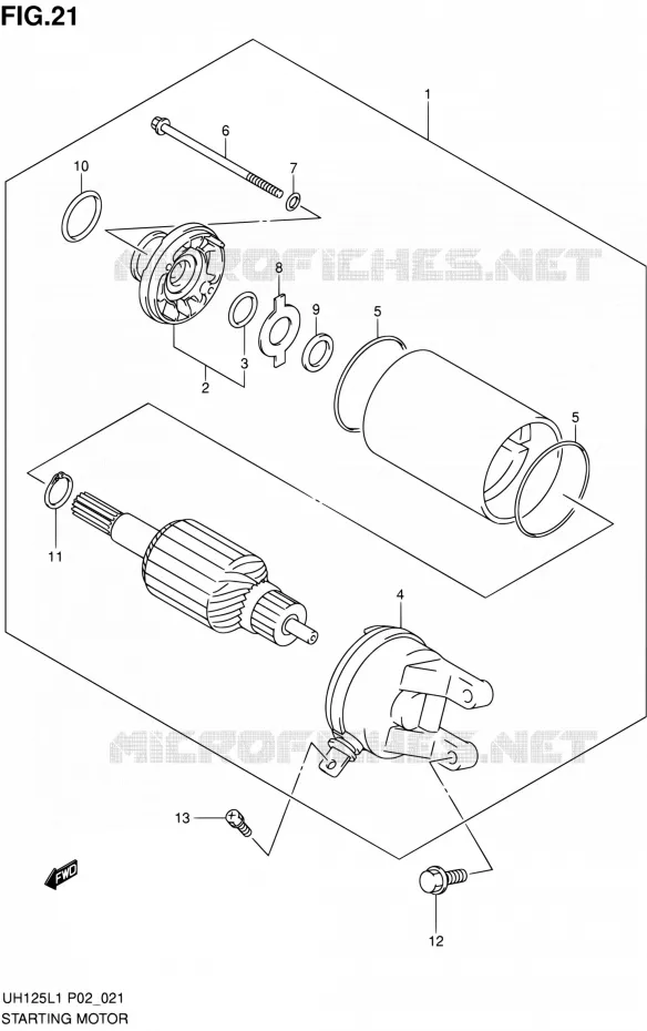 STARTMOTOR Suzuki SCOOTER 125 BURGMAN 2011  UH125L1(P19)