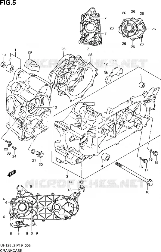 CASING Suzuki SCOOTER 125 BURGMAN 2012  UH125G L3 (P19)