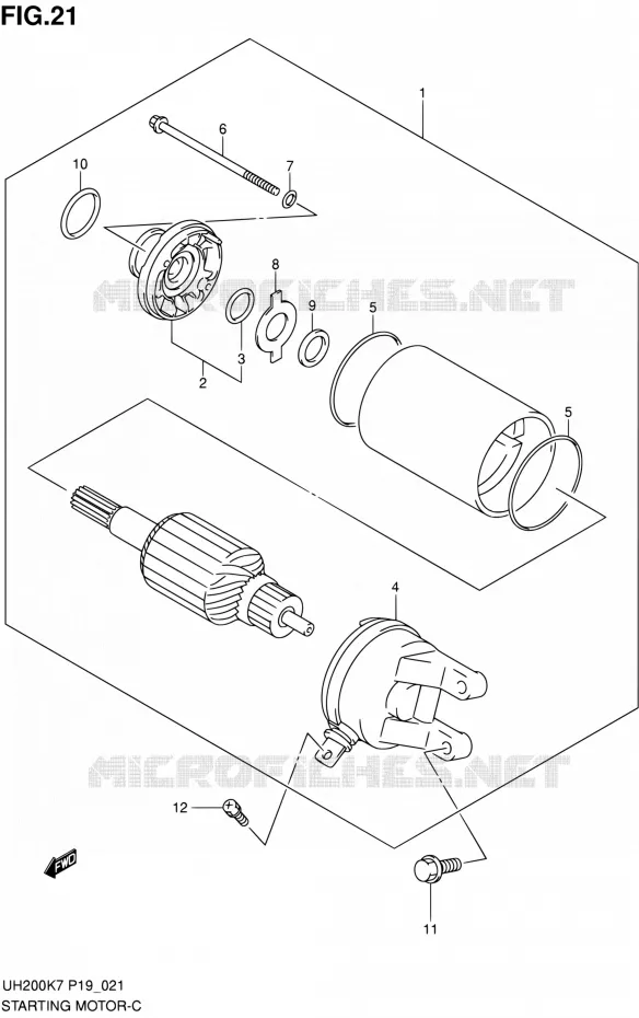 STARTMOTOR Suzuki SCOOTER 200 BURGMAN 2010  UH200L0(E02)