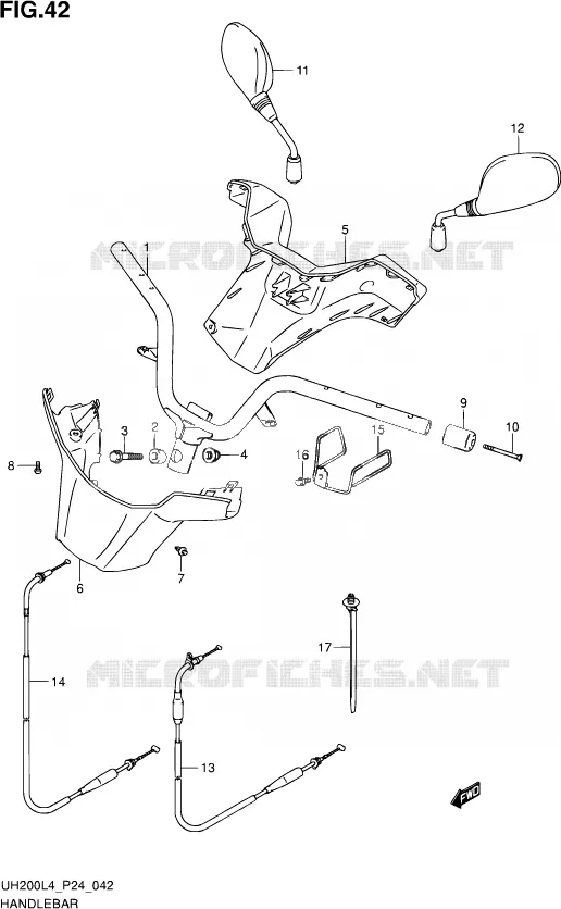 STUUR Suzuki SCOOTER 200 BURGMAN 2014  UH200 L4 (P24)