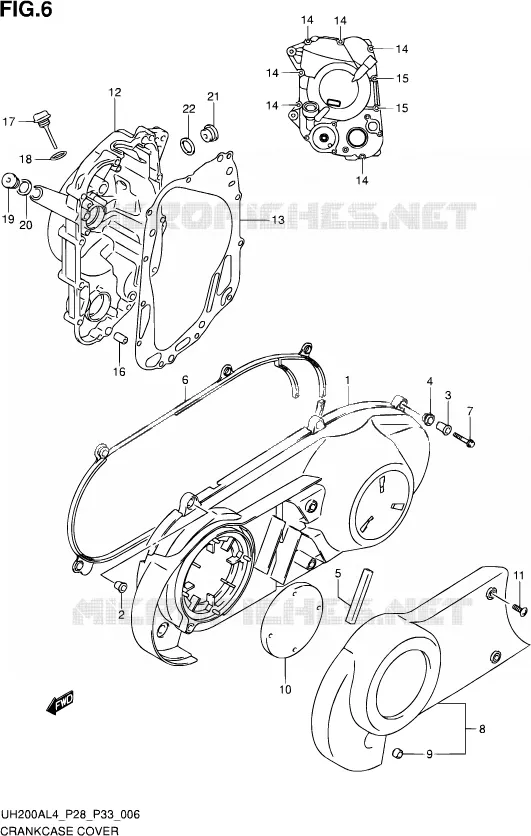 CASING Suzuki SCOOTER 200 BURGMAN 2014  UH200A L4 (P03,P28,P33)