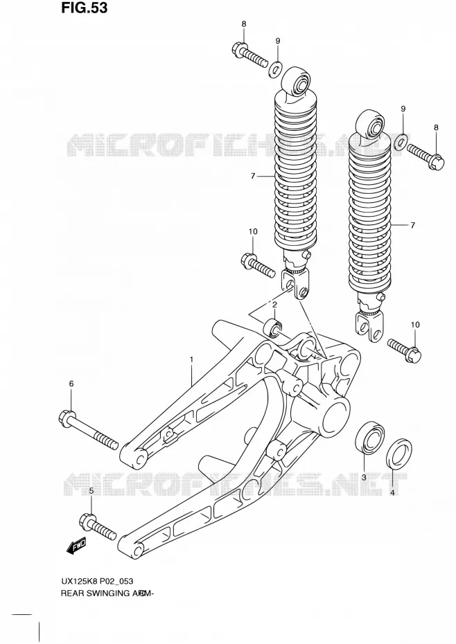 SWINGARM Suzuki SCOOTER 125 SIXTEEN 2010  UX125L0(P19)