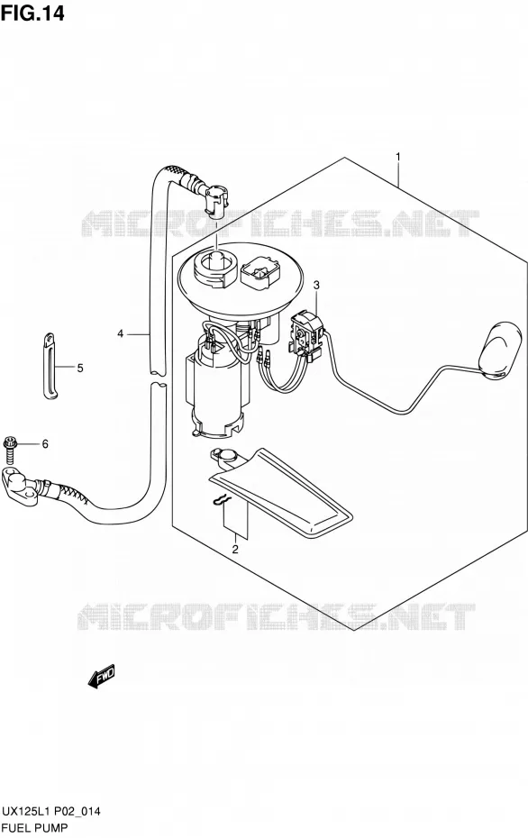 BENZINE POMP Suzuki SCOOTER 125 SIXTEEN 2011  UX125L1(P19)