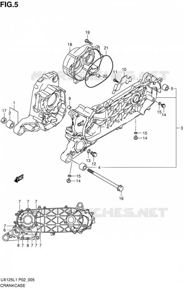 CASING Suzuki SCOOTER 125 SIXTEEN 2011  UX125L1(P19)