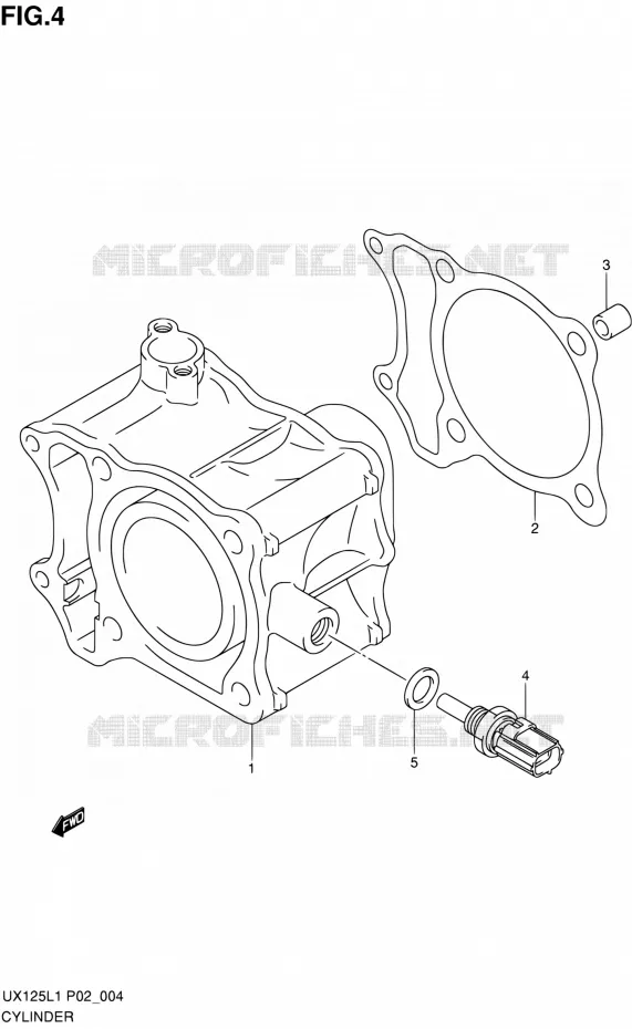 CILINDER Suzuki SCOOTER 125 SIXTEEN 2012  UX125L1(P19)