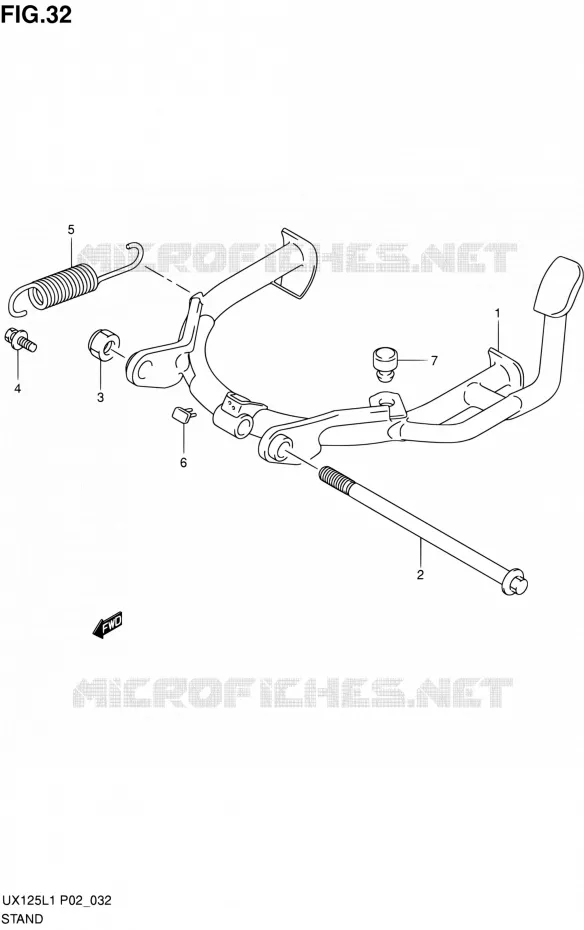 STAND Suzuki SCOOTER 125 SIXTEEN 2011  UX125L1(P19)