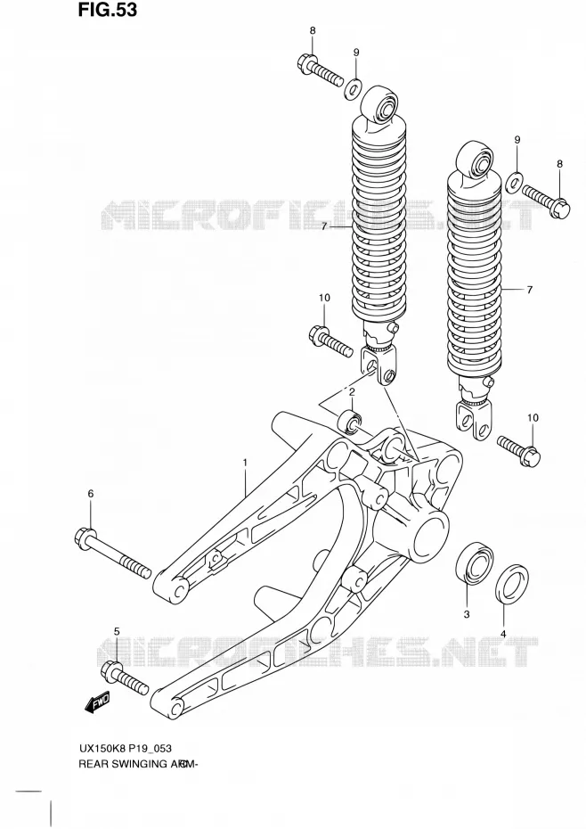 SWINGARM Suzuki SCOOTER 150 SIXTEEN 2010  UX150 L0 (P19)