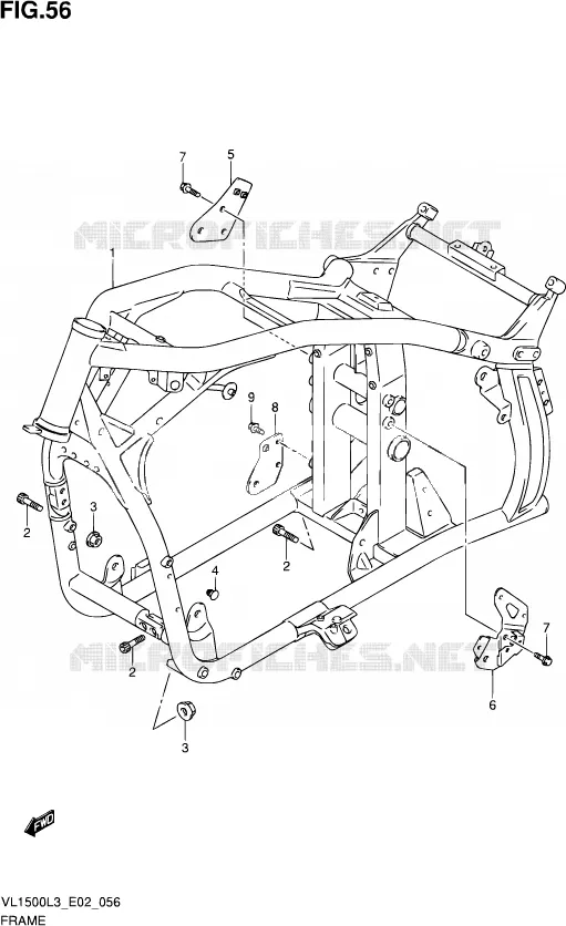 FRAME Suzuki MOTO 1500 INTRUDER 2013  VL1500 L3 (E19)