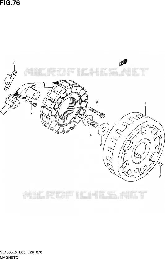 ONTSTEKING Suzuki MOTO 1500 BOULEVARD 2013  VL1500 L3/VL1500B L3 (E03,E28,E33)