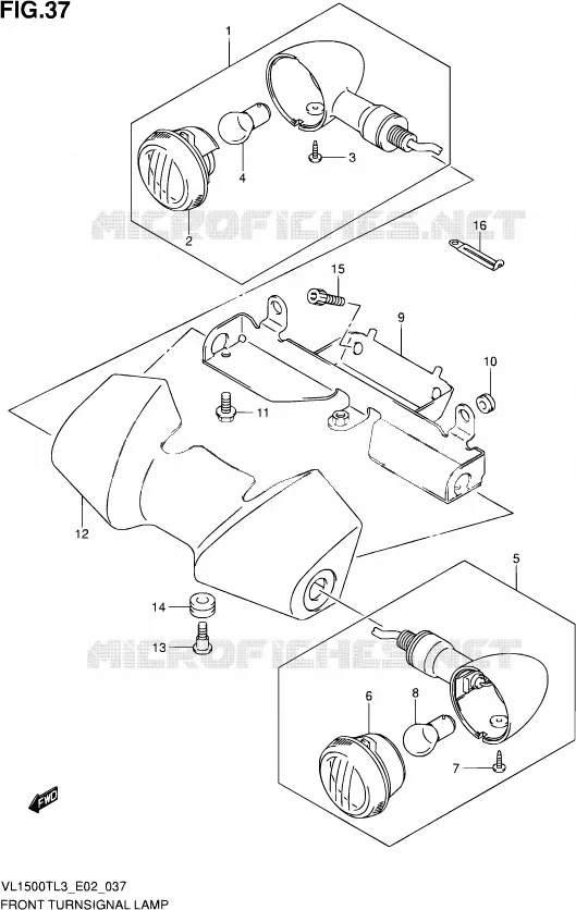 FRONT INDICATOREN Suzuki MOTO 1500 INTRUDER 2013  VL1500T L3 (E02)