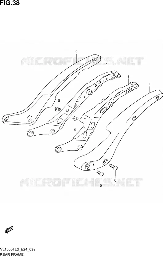 ACHTER FRAME Suzuki MOTO 1500 BOULEVARD 2013  VL1500T L3 (E24)