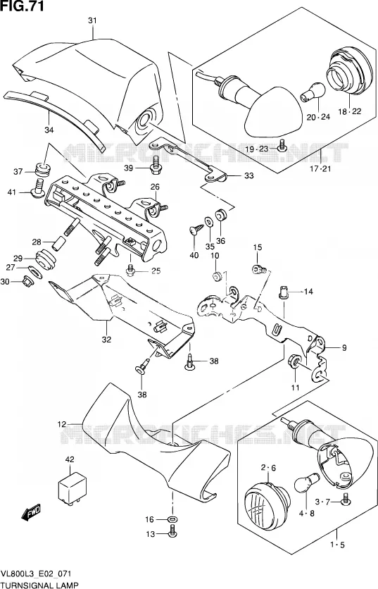 INDICATOREN Suzuki MOTO 800 VOLUSIA 2013  VL800 L3 (E02)