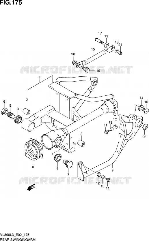 SWINGARM Suzuki MOTO 800 VOLUSIA 2013  VL800 L3 (E02)
