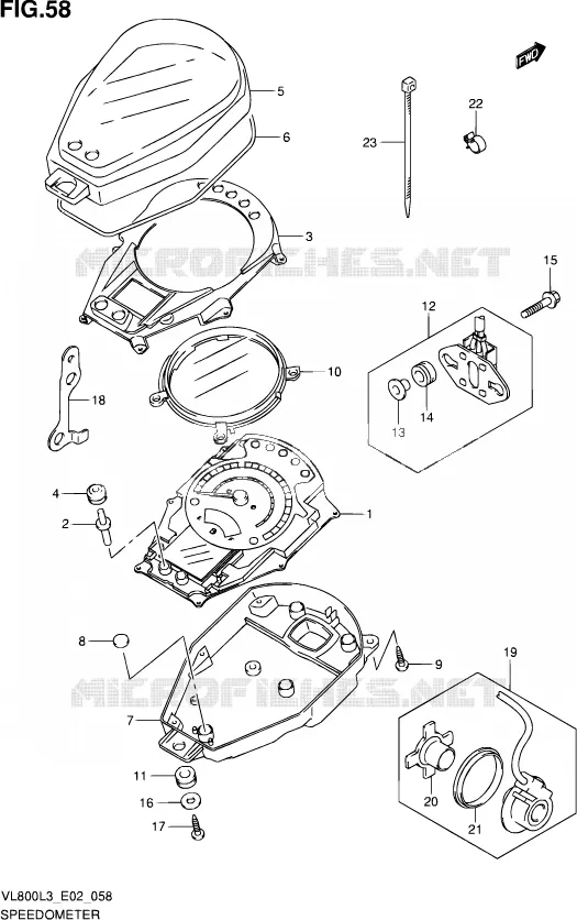 SNELHEIDSMETER (VL800CL3 E19) Suzuki MOTO 800 VOLUSIA 2013  VL800 L3 (E19)