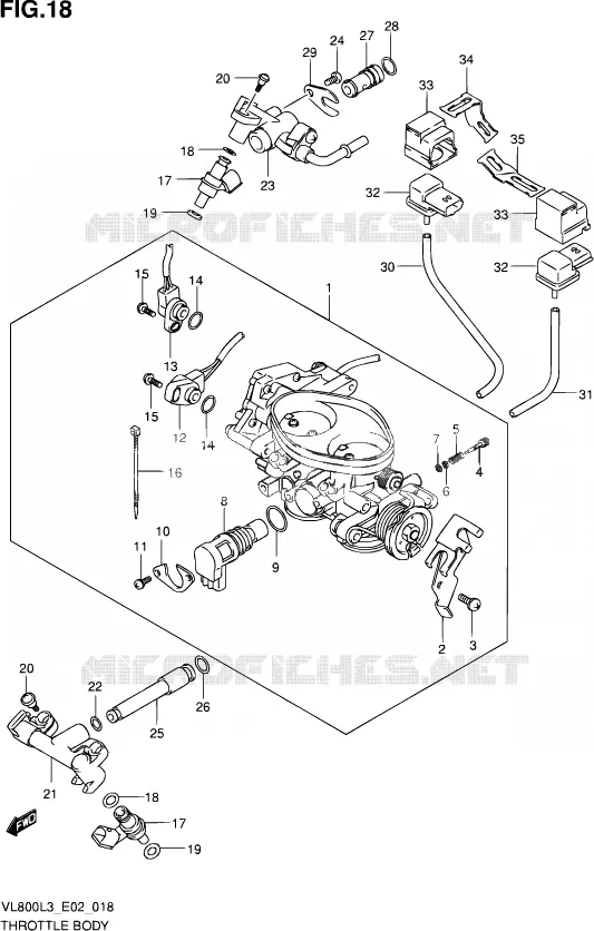 GASKLEPHUIS (VL800CUEL3 E19) Suzuki MOTO 800 VOLUSIA 2013  VL800 L3/VL800T L3 (E24)