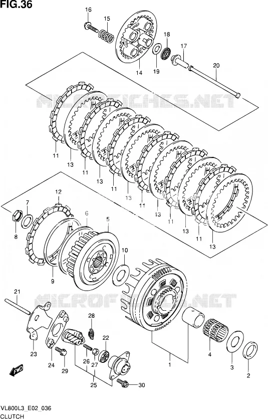 KOPPELING Suzuki MOTO 800 VOLUSIA 2013  VL800 L3/VL800T L3 (E24)