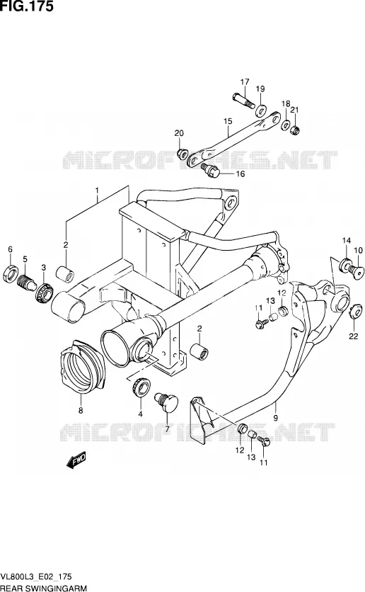 SWINGARM Suzuki MOTO 800 VOLUSIA 2013  VL800 L3/VL800T L3 (E24)