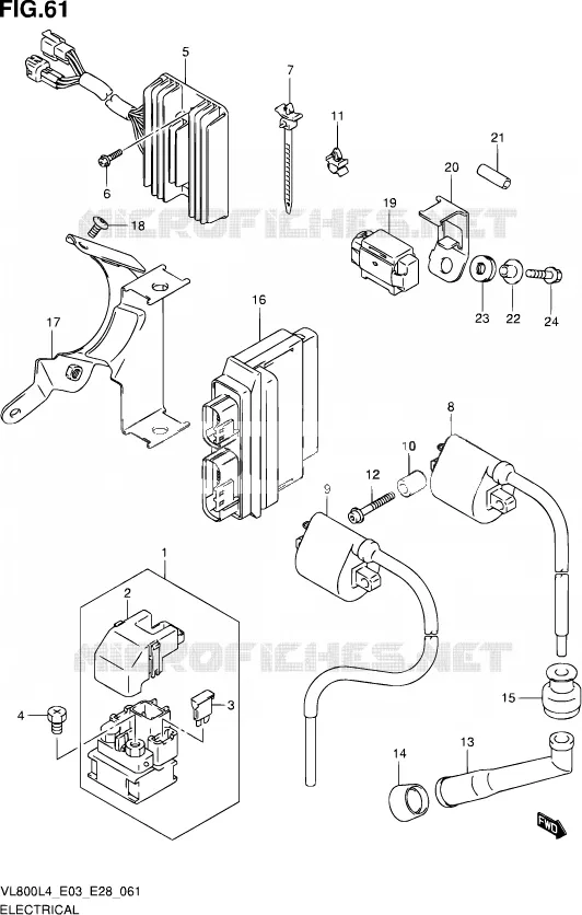 ELEKTRISCH (VL800L4 E28) Suzuki MOTO 800 VOLUSIA 2014  VL800 L4/VL800T L4/VL800C L4