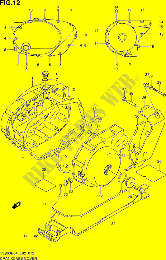 CASING (VL800BUEL4 E19) voor Suzuki INTRUDER 800 2014