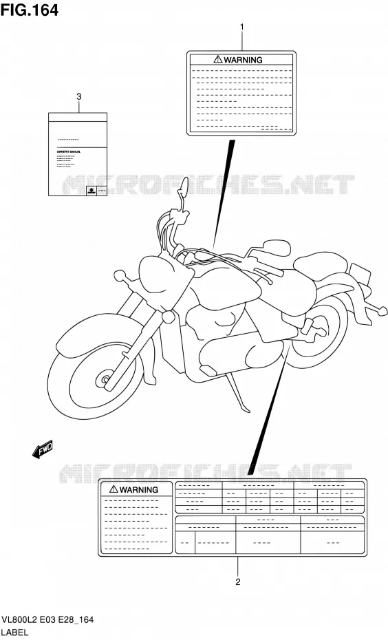 ETIKET (VL800L2 E28) Suzuki MOTO 800 VOLUSIA 2012  VL800CL2