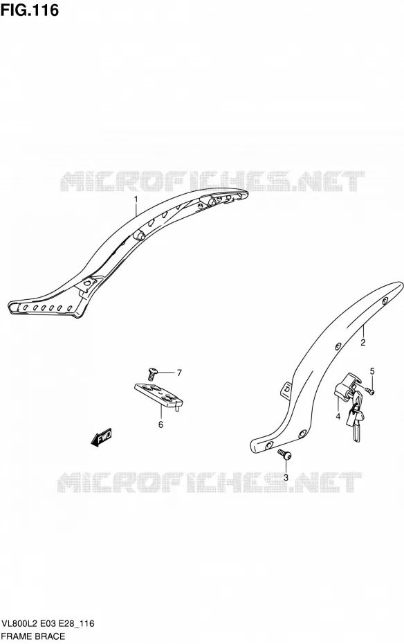 FRAME ONDERSTEUNING Suzuki MOTO 800 VOLUSIA 2012  VL800CL2