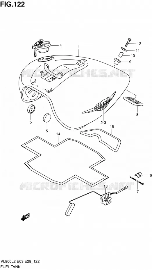BENZINETANK (VL800CL2 E03) Suzuki MOTO 800 VOLUSIA 2012  VL800TL2