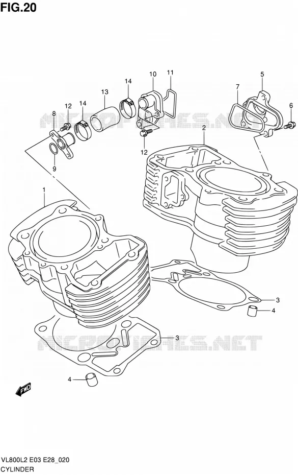 CILINDER Suzuki MOTO 800 VOLUSIA 2012  VL800TL2