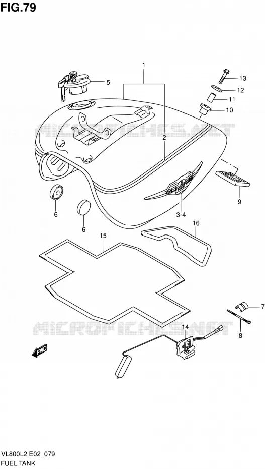BENZINETANK (VL800TL2 E24) Suzuki MOTO 800 VOLUSIA 2012  VL800UEL2
