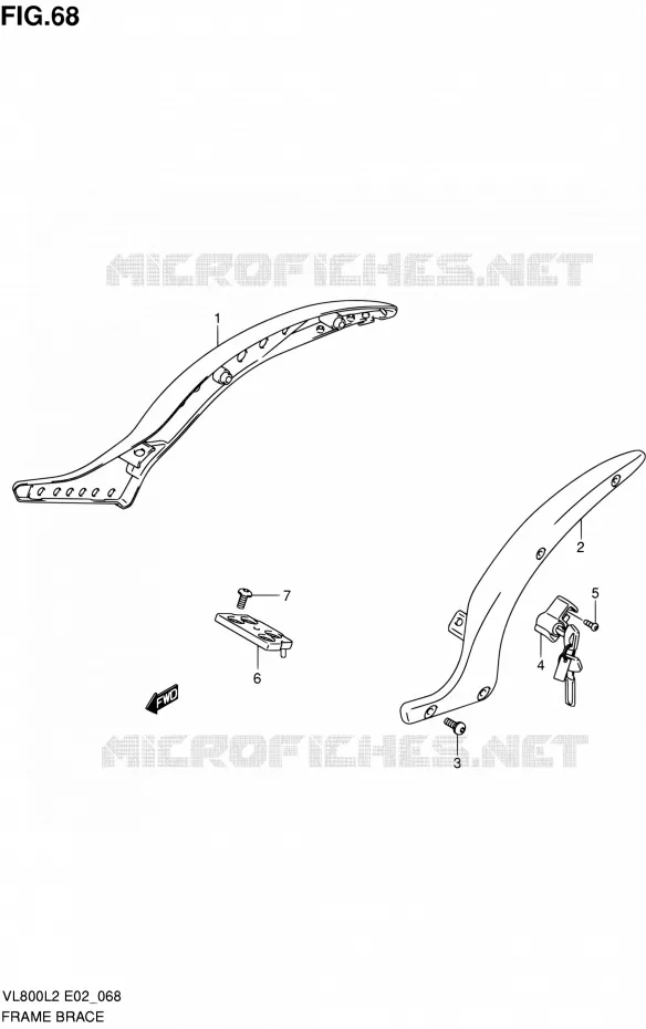 FRAME ONDERSTEUNING Suzuki MOTO 800 VOLUSIA 2012  VL800UEL2