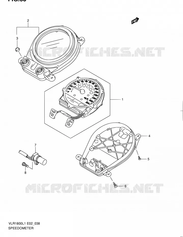 SNELHEIDSMETER (VLR1800L1 E19) Suzuki MOTO 1800 INTRUDER 2011  VLR1800L1(E19)