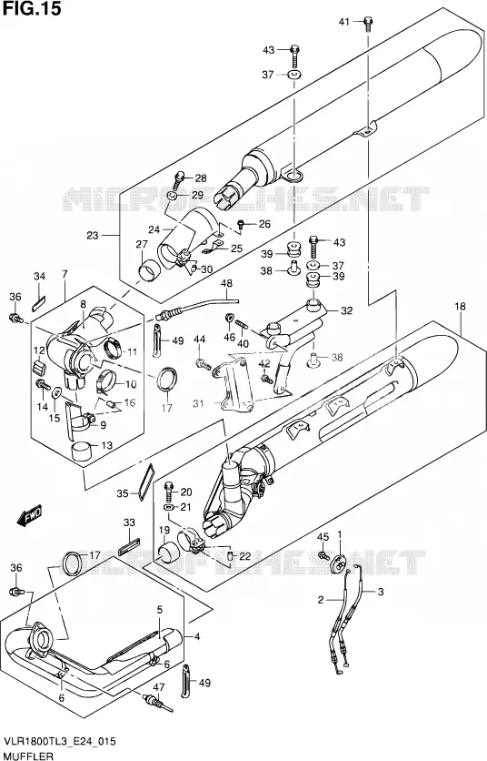GELUIDDEMPER Suzuki MOTO 1800 INTRUDER 2013  VLR1800T L3 (E24)