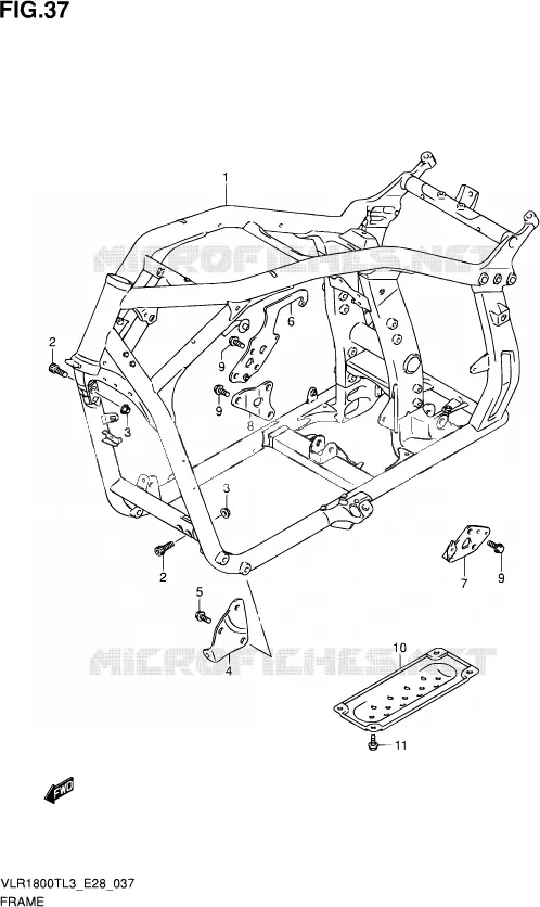 FRAME Suzuki MOTO 1800 INTRUDER 2013  VLR1800T L3 (E28)