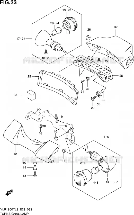 INDICATOREN Suzuki MOTO 1800 INTRUDER 2013  VLR1800T L3 (E28)