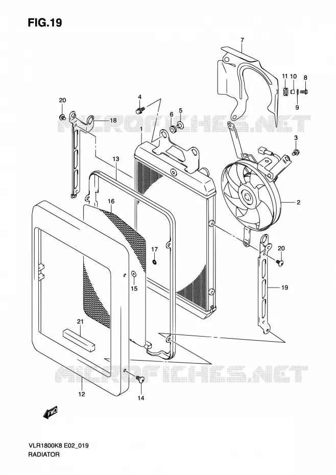 RADIATOR Suzuki MOTO 1800 BOULEVARD 2008  VLR1800UFK8
