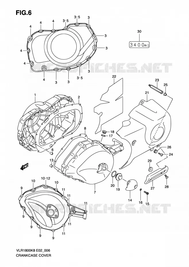 CASING Suzuki MOTO 1800 INTRUDER 2009  VLR1800UFK9