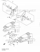 FOOTREST (VLR1800L1 E02) voor Suzuki INTRUDER 1800 2011