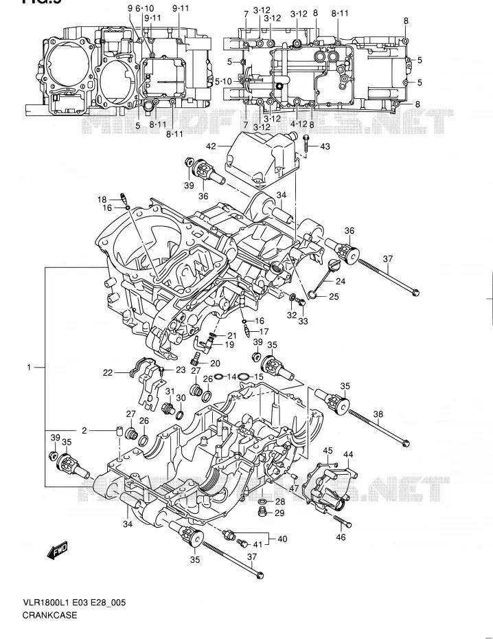 CASING Suzuki MOTO 1800 INTRUDER 2011  VLR1800 L1/VLR1800T L1 (E03,E28,E33)