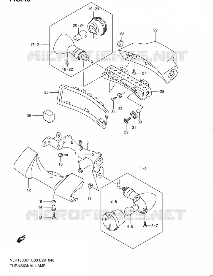 INDICATOREN Suzuki MOTO 1800 INTRUDER 2011  VLR1800 L1/VLR1800T L1 (E03,E28,E33)