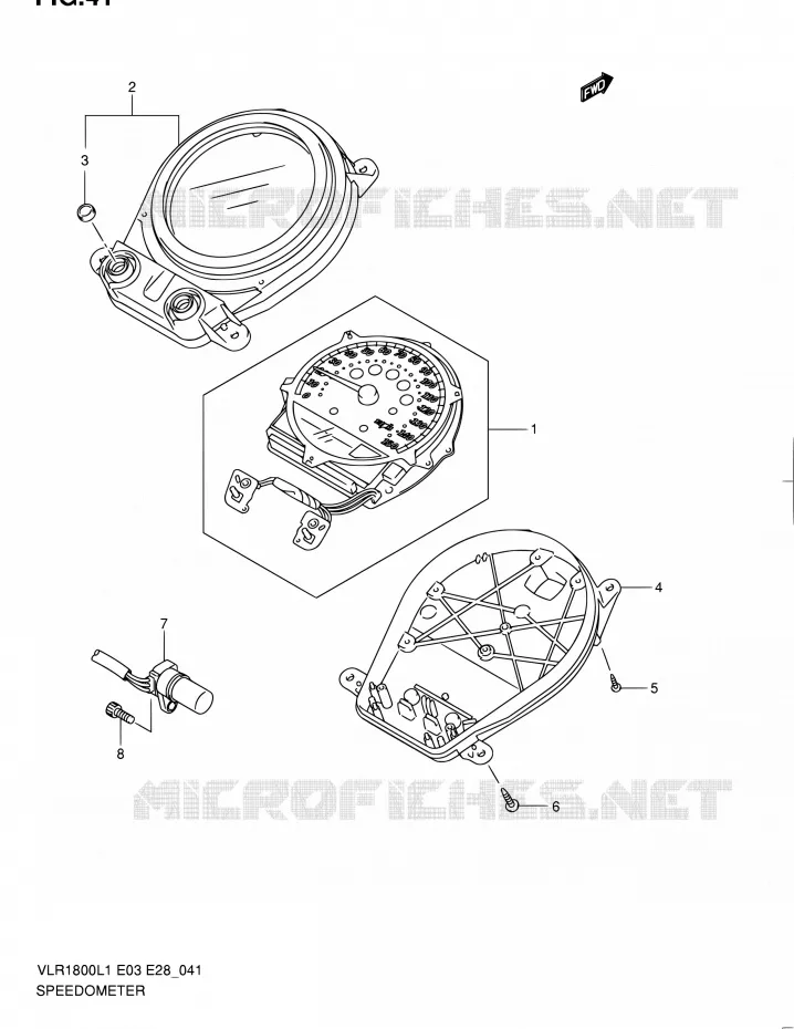SNELHEIDSMETER (VLR1800L1 E03) Suzuki MOTO 1800 BOULEVARD 2011  VLR1800 L1/VLR1800T L1 (E03,E28,E33)