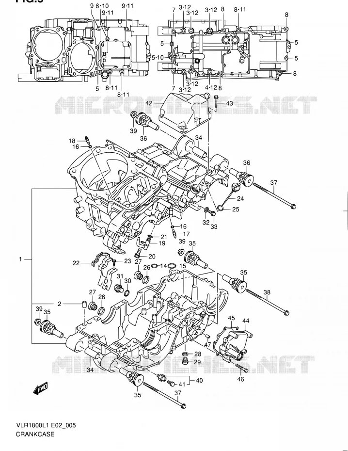 CASING Suzuki MOTO 1800 INTRUDER 2011  VLR1800L1/VLR1800TL1(E24)
