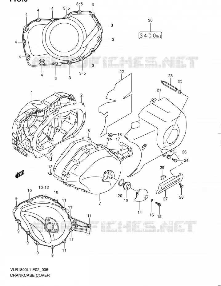 CASING Suzuki MOTO 1800 INTRUDER 2011  VLR1800L1/VLR1800TL1(E24)