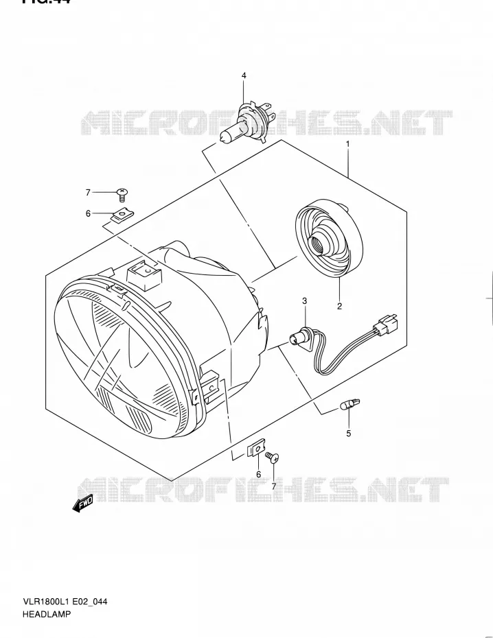 KOPLAMP Suzuki MOTO 1800 INTRUDER 2011  VLR1800L1/VLR1800TL1(E24)