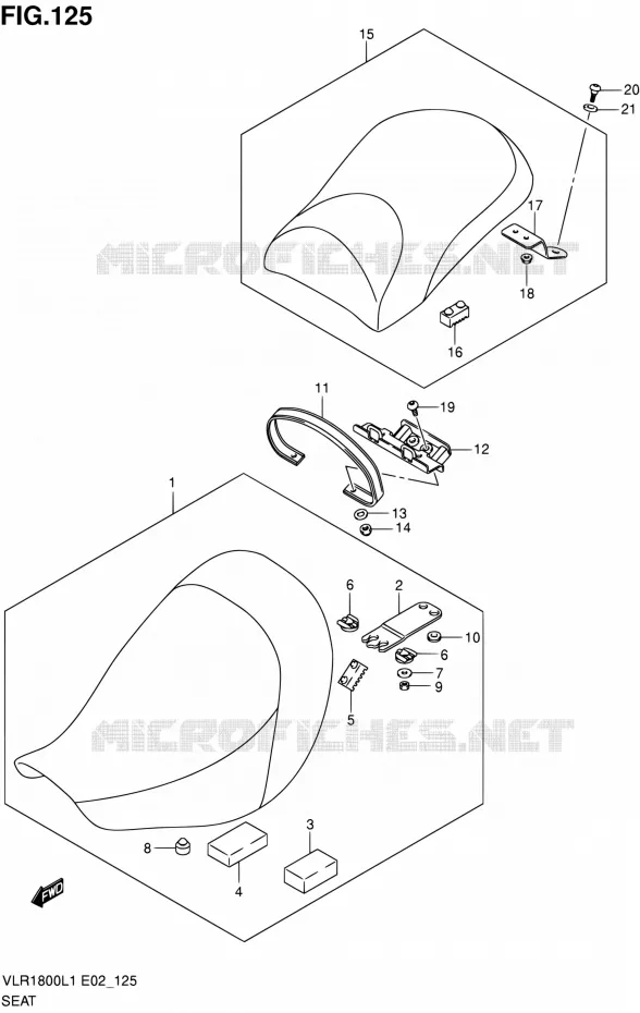 SEAT (VLR1800L1 E02) Suzuki MOTO 1800 INTRUDER 2011  VLR1800L1/VLR1800TL1(E24)