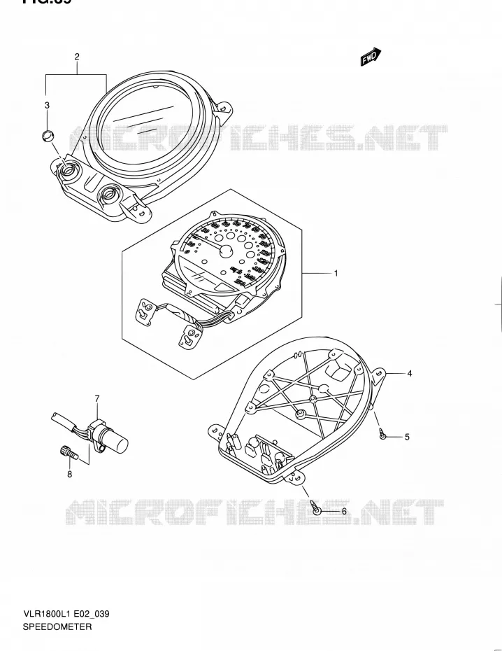 SNELHEIDSMETER (VLR1800L1 E24) Suzuki MOTO 1800 INTRUDER 2011  VLR1800L1/VLR1800TL1(E24)