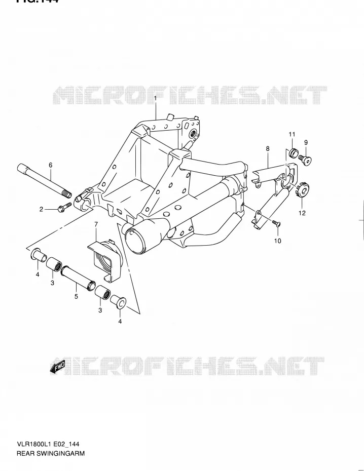 SWINGARM Suzuki MOTO 1800 INTRUDER 2011  VLR1800L1/VLR1800TL1(E24)