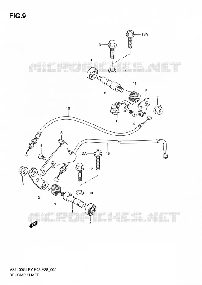 DECOMPRESSOR Suzuki MOTO 1400 INTRUDER 2000  VS1400GLP Y (E03,E28,E33)