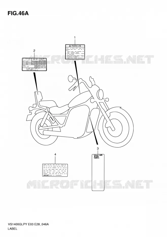 WAARSCHUWINGSLABEL (MODEL Y/K1/K2/K3) Suzuki MOTO 1400 INTRUDER 2000  VS1400GLP Y (E03,E28,E33)