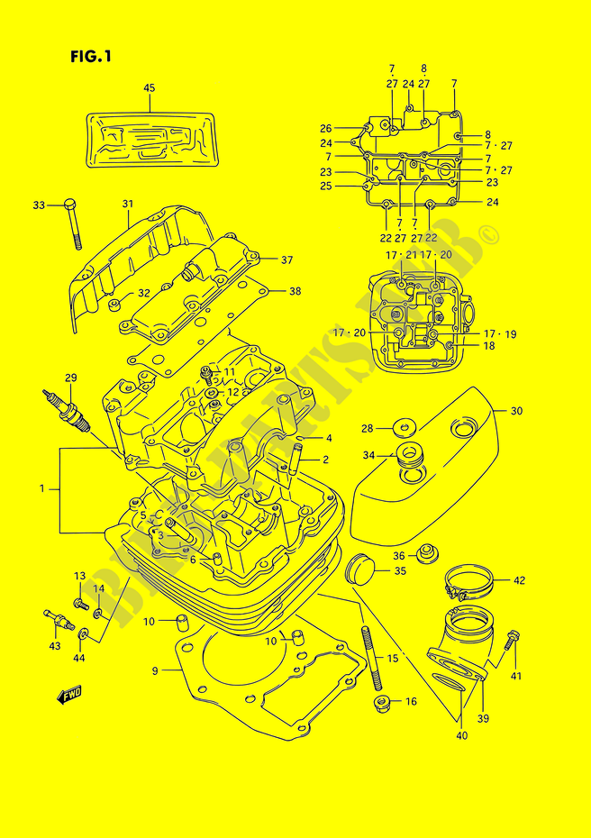 CILINDERKOP (AVT) voor Suzuki INTRUDER 1400 1993