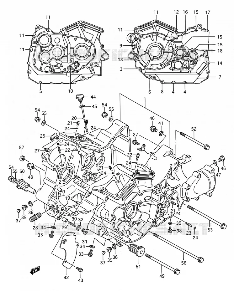 CASING Suzuki MOTO 1400 INTRUDER 1990  VS1400GLP M/VS1400GLF M (E03,E28,E33)